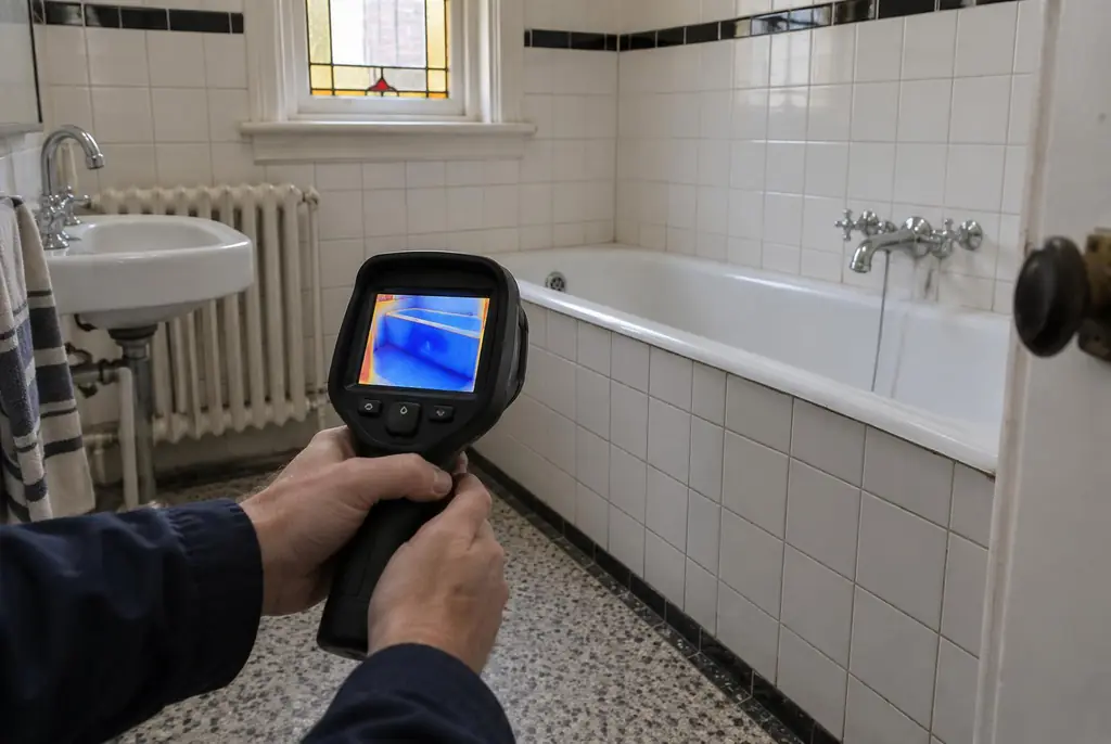 Lekdetectie Amstelveen – onderzoek in een badkamer van een oudere woning