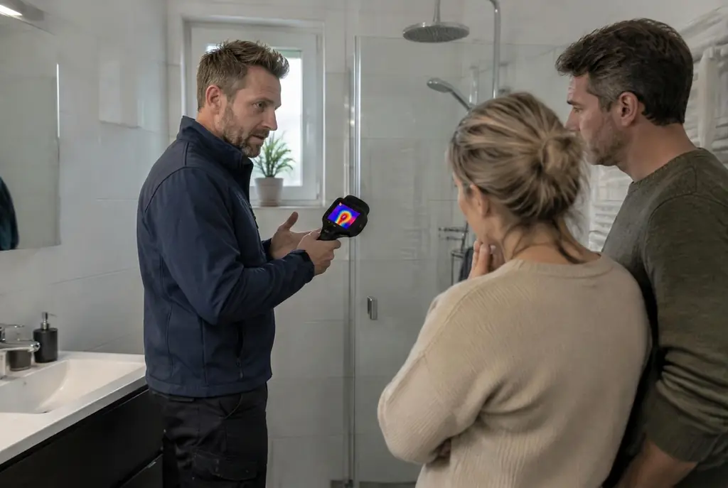 Lekdetectie Amstelveen – specialist legt bevindingen uit aan bewoner